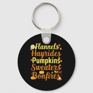 Llavero Hayrides Flannel Bonfires Sweaters Fall Halloween