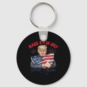 Llavero Haz de nuevo genial el 4 de julio Divertido Trump
