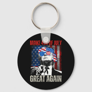 Llavero Haz de nuevo genial el 4 de julio Divertido Trump 