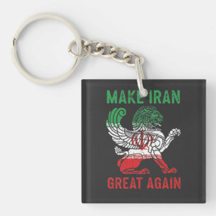 Llavero Haz de nuevo grande a Irán Camiseta del León Persa