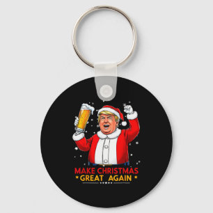Llavero Haz De Nuevo La Navidad Grande Bandera Americana T