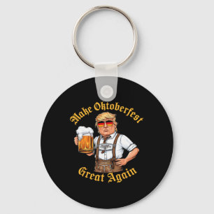 Llavero Haz Grande Otra Vez Divertido Trump Beber Cerveza 