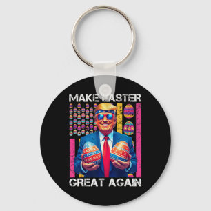 Llavero Haz la Pascua Grande de Nuevo Funny Trump Bunny Sp