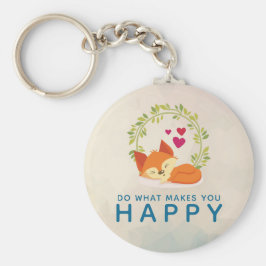 Llavero Haz lo que te hace feliz zorro dormido con el cora