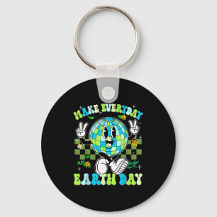 Llavero Haz que cada día sea el día de la tierra signo de