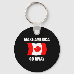 Llavero Haz que Estados Unidos se vaya Canadá Bandera cana