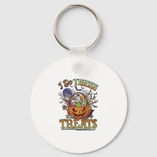 Llavero Haz Trucos Golosinas Halloween Calabaza Canasta Ca