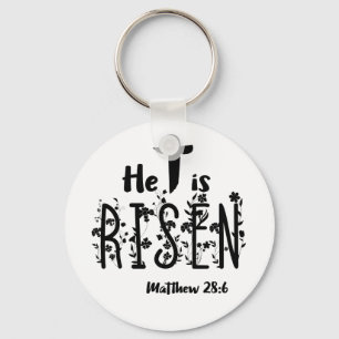 Llavero He Is Risen Easter Scripture