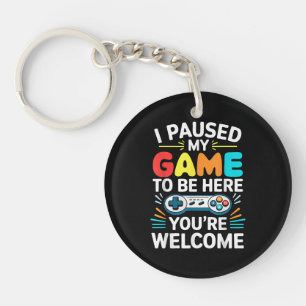 Llavero He Pausado Mi Juego Para Estar Aquí Camisas Hombre