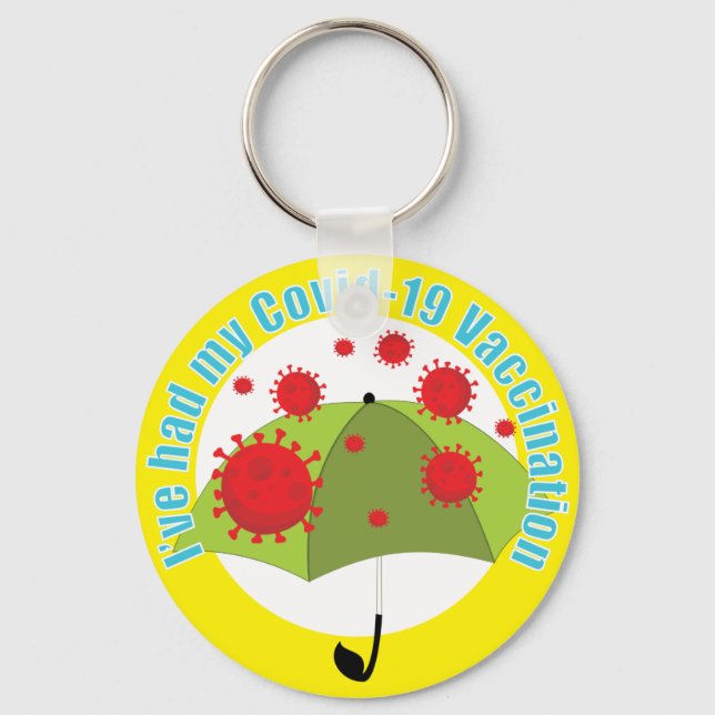 Llavero He tenido mi Keychain de botón de vacunación de 19 (Anverso)