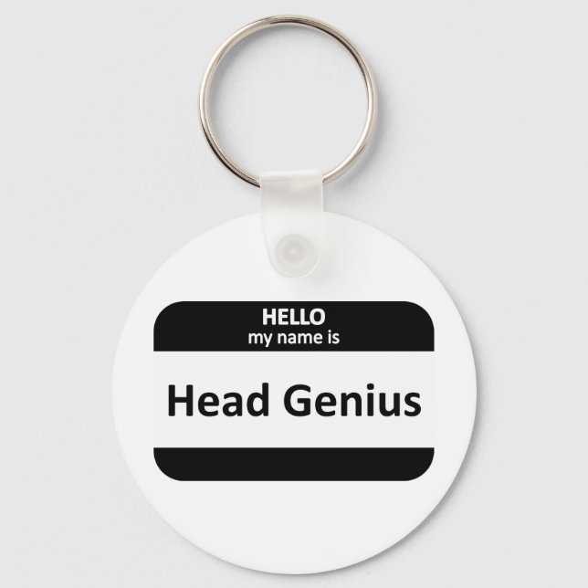 Llavero Head Genius Nametag (Anverso)