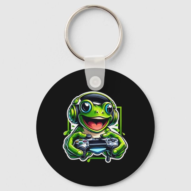 Llavero Headphone Video Game Frog Gaming  (Anverso)