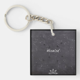 Llavero #healed Acrylic Square Keychain