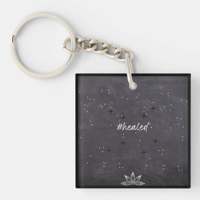 Llavero #healed Acrylic Square Keychain (Frente)