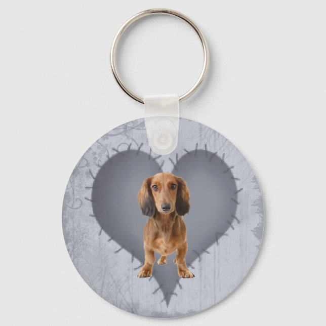Llavero Heart Dachshund (Anverso)