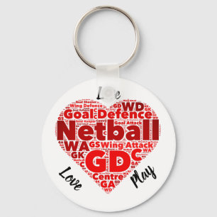 Llavero Heart Design GD Netball Inspirador