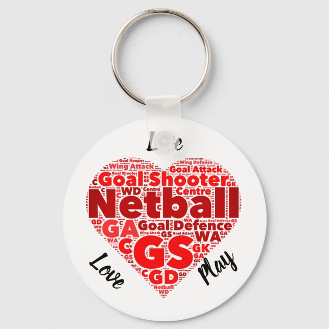 Llavero Heart Design GS Netball Inspirador (Anverso)