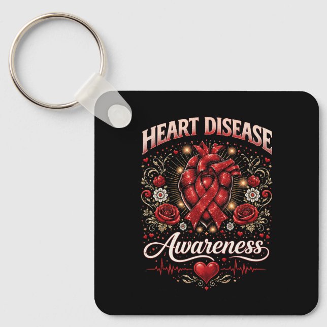 Llavero Heart Disease Awareness (Anverso)
