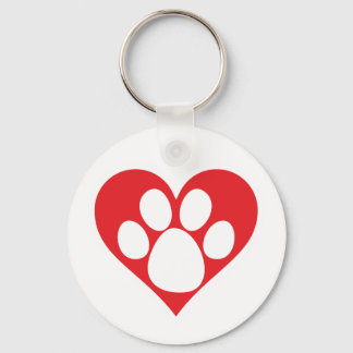 Llavero Heart Dog Paw