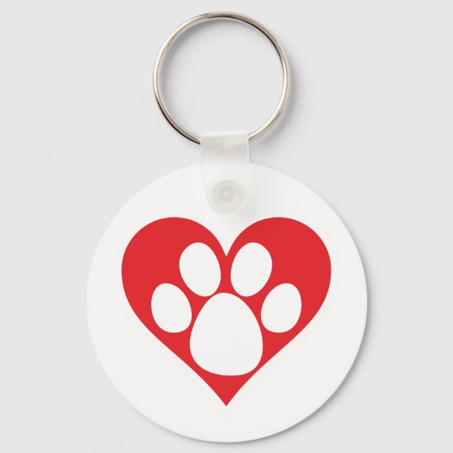 Llavero Heart Dog Paw (Anverso)