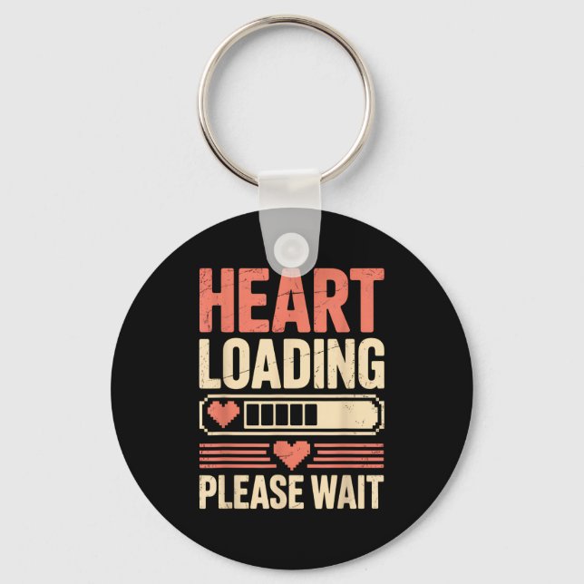 Llavero Heart Loading Please Wait Retro Xel Valentine Humo (Anverso)