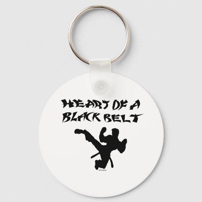 Llavero Heart of a black belt (Anverso)