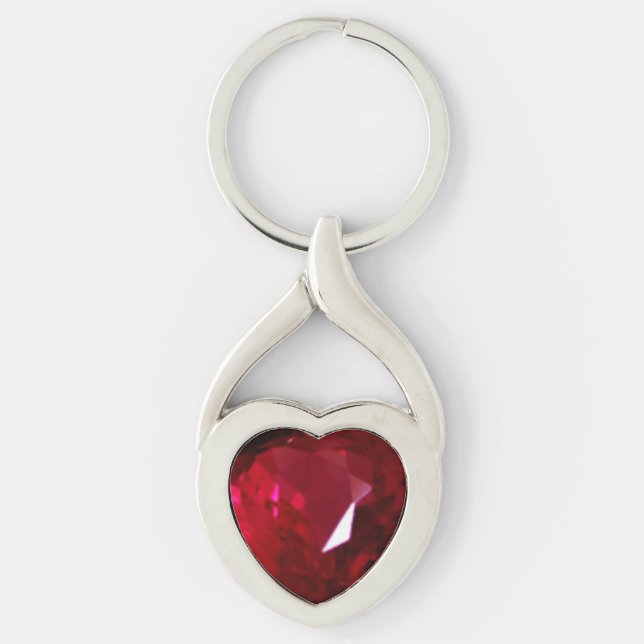 Llavero Heart Ruby Gemstone (Anverso)
