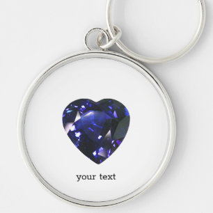 Llavero Heart Sapphire Blue