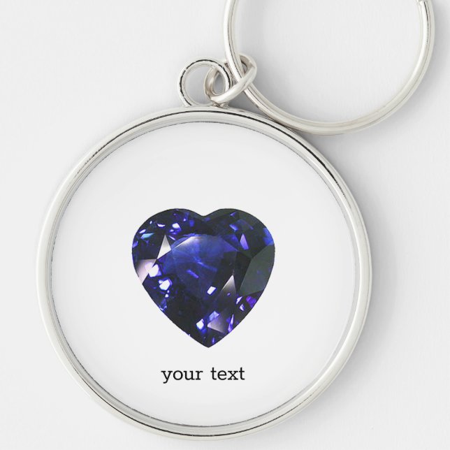 Llavero Heart Sapphire Blue (Frente)