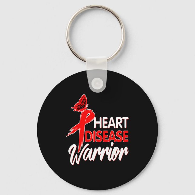 Llavero Heart Warrior Shirts Ribbon Red Heart Disease Awar (Anverso)