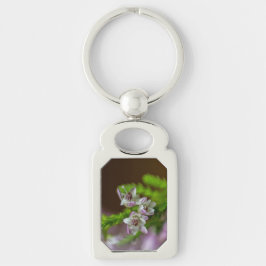 Llavero Heather Spring flor evergreen flor morado blanco