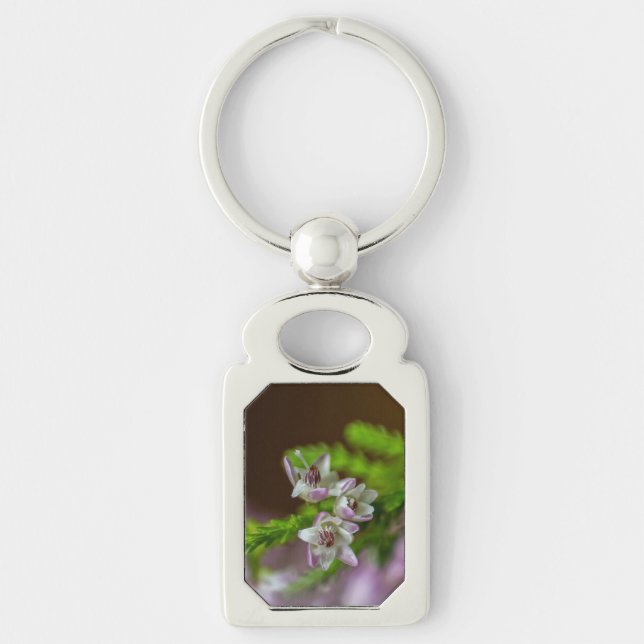 Llavero Heather Spring flor evergreen flor morado blanco (Anverso)