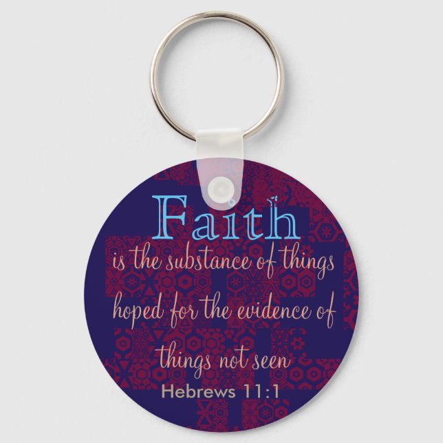 Llavero Hebreos 11:1 Keychain (Anverso)