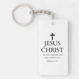 Llavero Hebreos 13:8 KJV Jesucristo por siempre Versículo