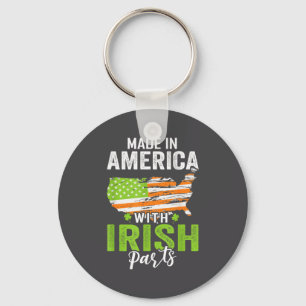 Llavero Hecho En América Con Partes Irlandesas Divertido S