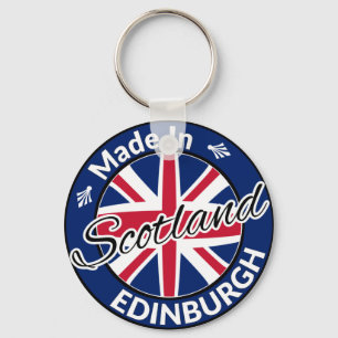 Llavero Hecho en Edimburgo Bandera de la Unión Escocesa