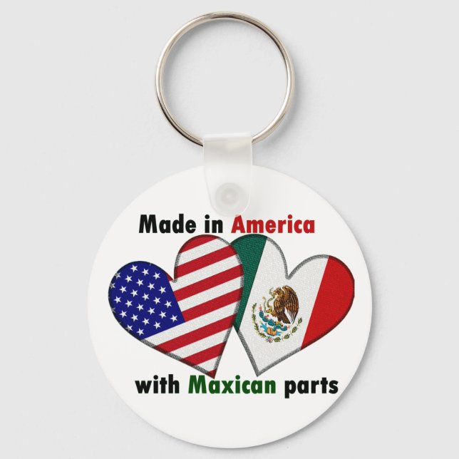Llavero hecho en estados unidos con partes mexicanas (Anverso)