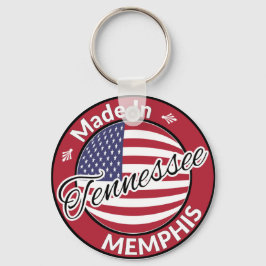 Llavero Hecho en Memphis Tennessee, bandera de EE.UU.