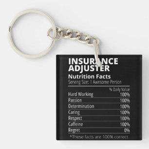 Llavero Hechos divertidos sobre la nutrición ajustadora de