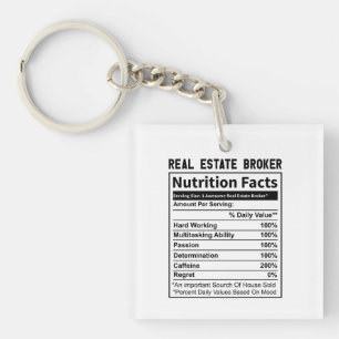 Llavero Hechos divertidos sobre nutrición de los agentes i