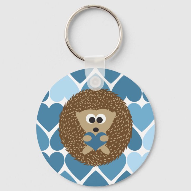 Llavero Hedgehog y Corazón Azul (Anverso)