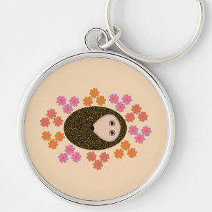 Llavero Hedgehog y Keychain de las flores