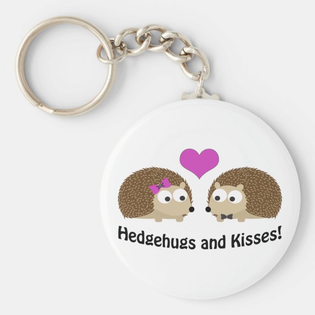 Llavero Hedgehugs and Kisses hedgehog love (Frente)