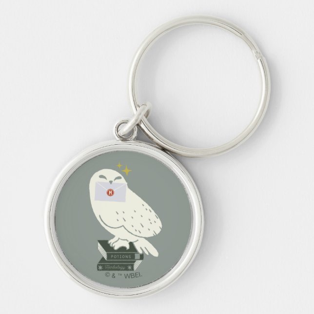 Llavero Hedwig With Letter Whimsical Drawing (Frente)