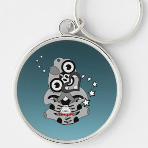 Llavero Hei Tiki Nueva Zelanda Tambor diseño maorí