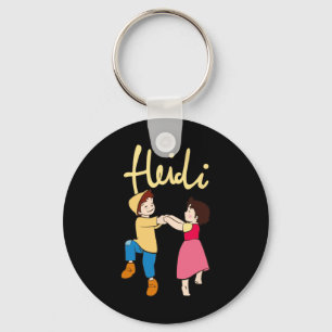 Llavero Heidi Y Peter Bailando Con Logo Personalizado Amar