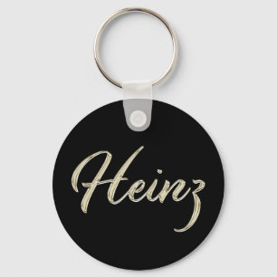 Llavero Heinz Nombre whitegold Button Schlüsselanhänger