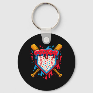 Llavero Helado Americano De Béisbol Para Niños Pelota Y