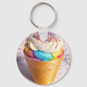 Llavero Helado Cream Cone Sprinkles