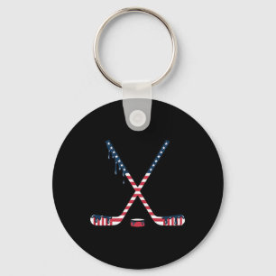 Llavero Helado de hockey goteo bandera americana hockey ju